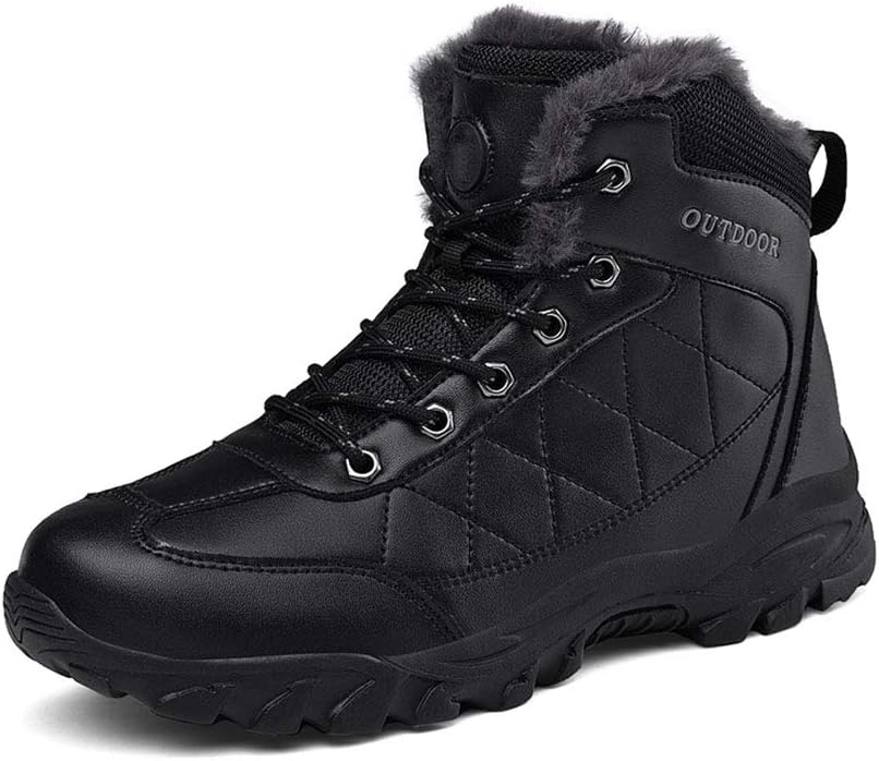 

Зимние хлопковые ботинки высокие с плюшевой подкладкой, утепленные походные ботинки Mnssrn-Mm, черный