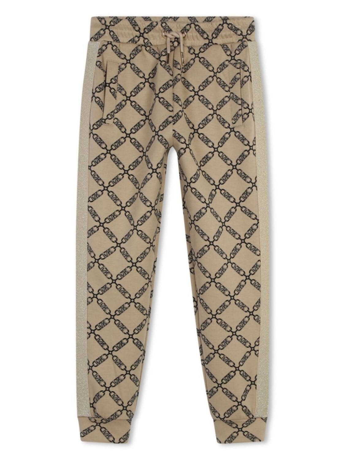 

Michael Kors Kids спортивные брюки с кулиской и принтом Empire, нейтральный цвет
