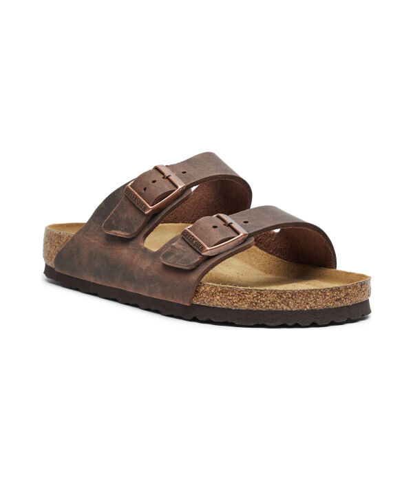 

Кожаные тапочки Аризона Birkenstock, коричневый