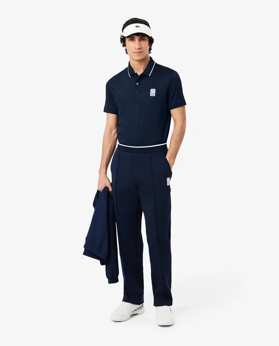 Мужское теннисное поло с короткими рукавами Ultra-Dry Heritage Lacoste, темно-синий — фото 4
