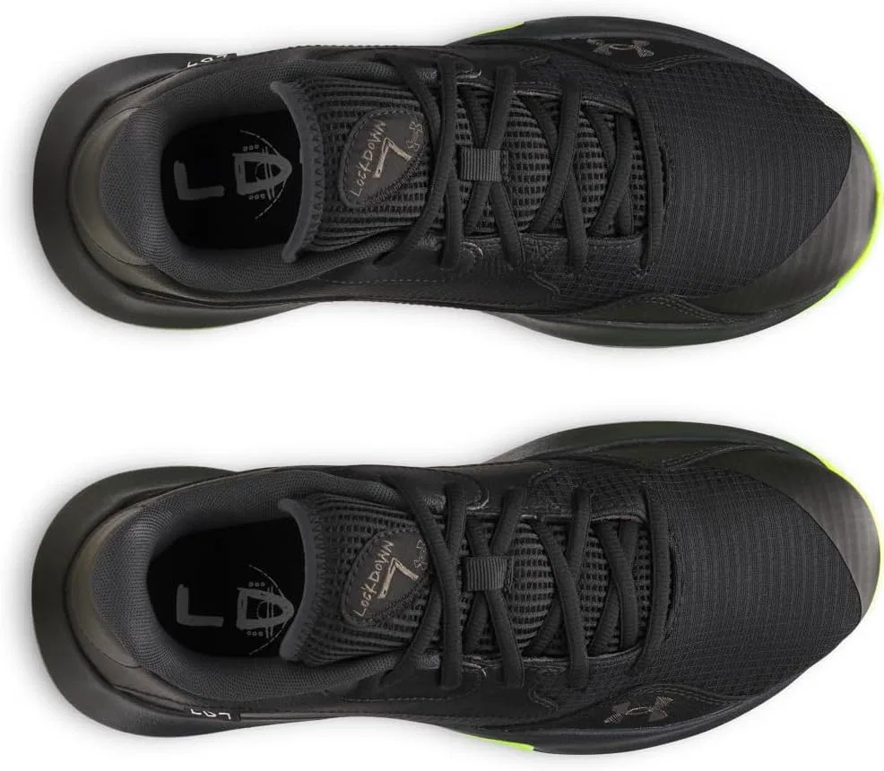 Мужские баскетбольные кроссовки Under Armour UA Lockdown 7 Low, Black Metallic Black — фото 4