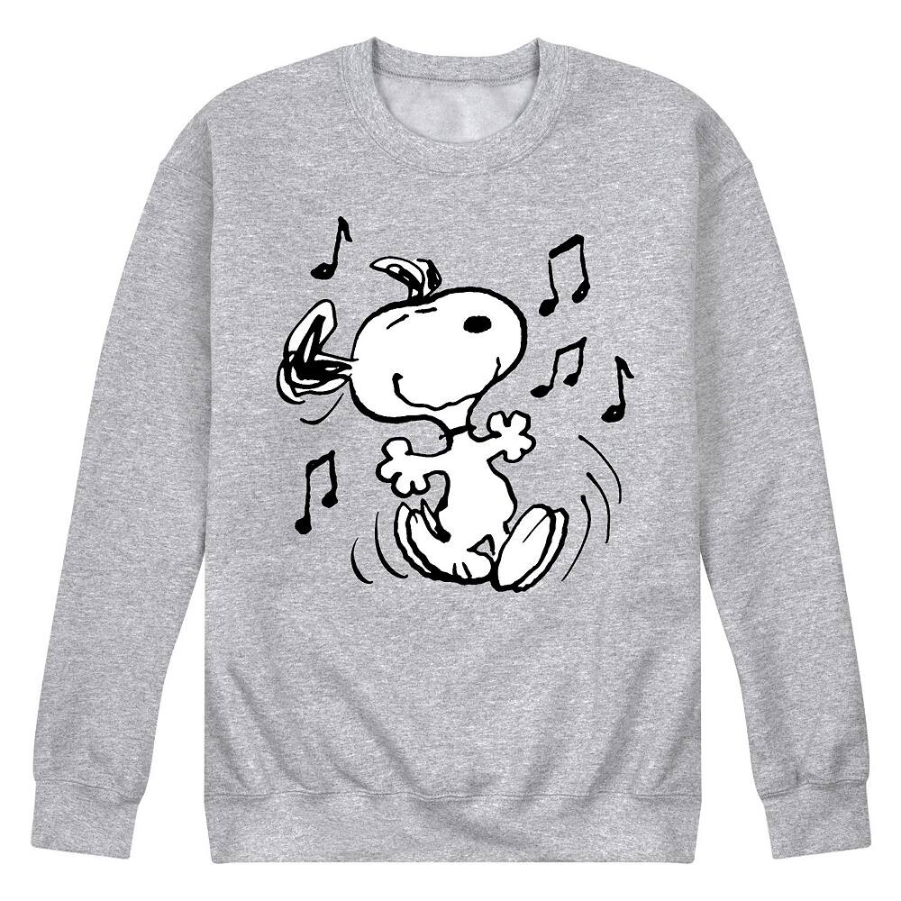 

Мужской свитшот с рисунком Peanuts Snoopy Dancing Licensed Character, серый