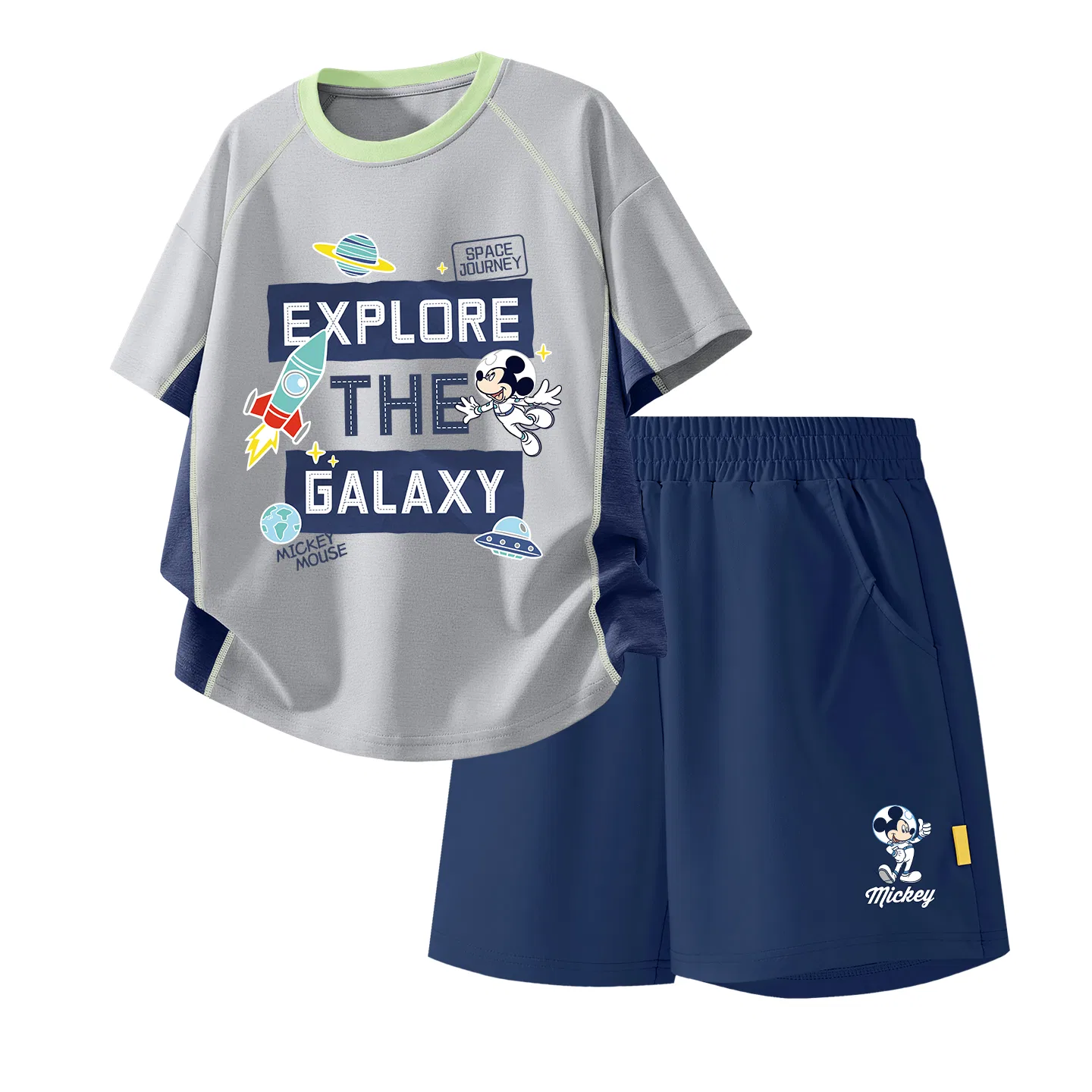 Детский спортивный костюм Casual Sportswear Two Piece Set Disney, Dark Space Gray+Astronaut K_Bottom Right Deep Sea Blue