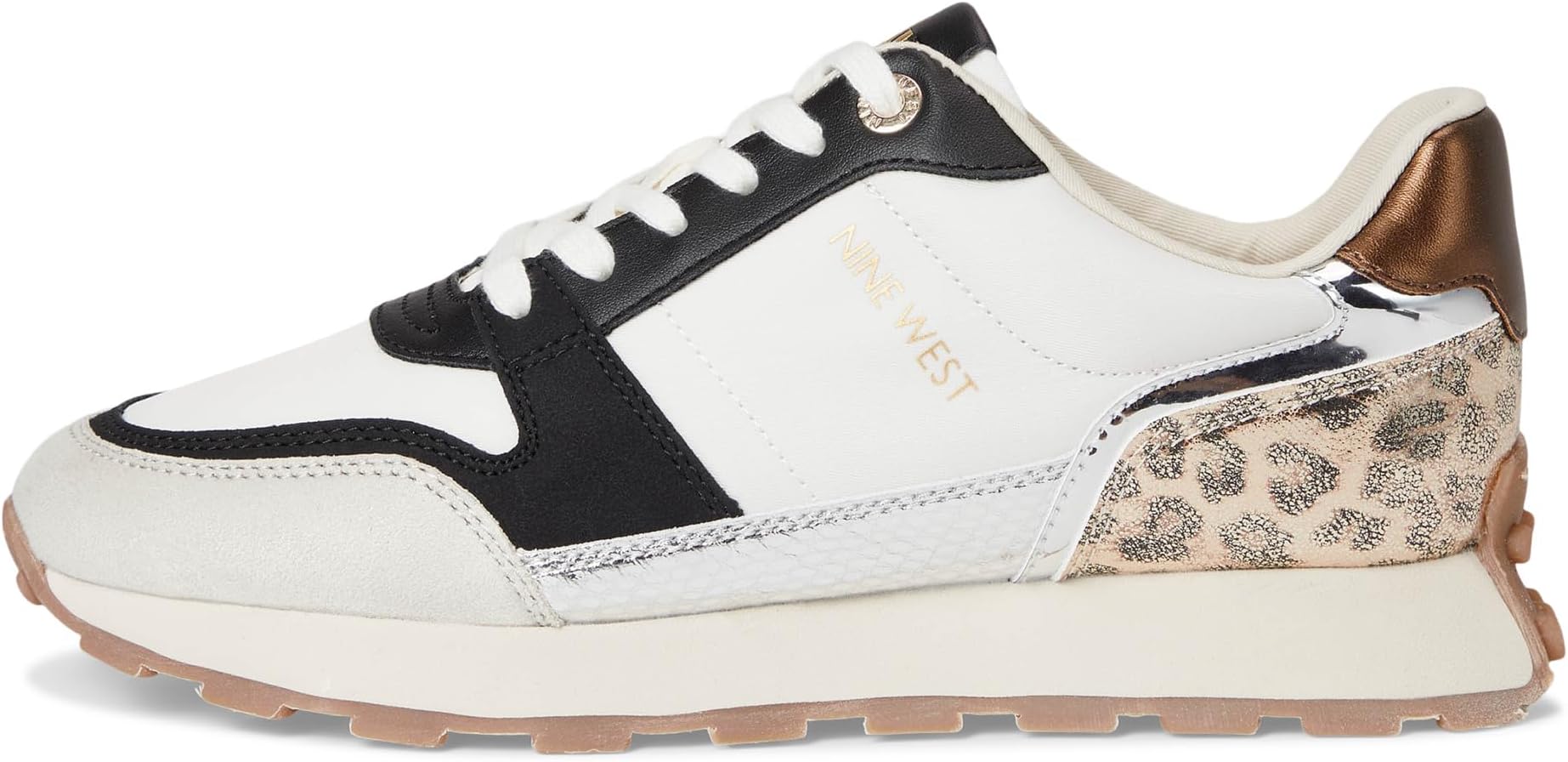 Кроссовки Nine West Kalah, цвет Ivory/Black/Gold Shimmer Leopard Multi — фото 4