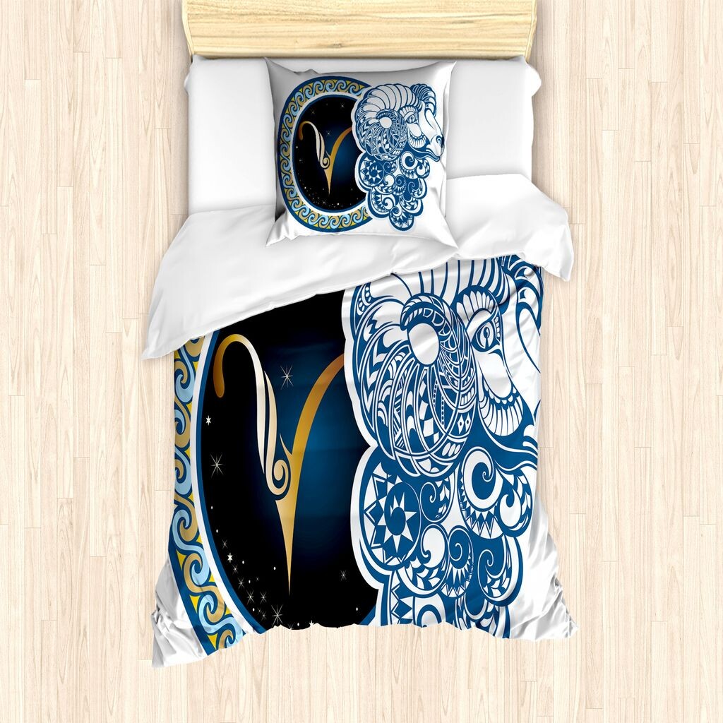 

Пальто ABAKUHAUS Zodiac, астрологический знак Овна, защищено от клещей, подходит для аллергиков с наволочками, 135 см x 200 см - 80 x 80 см, разноцветное