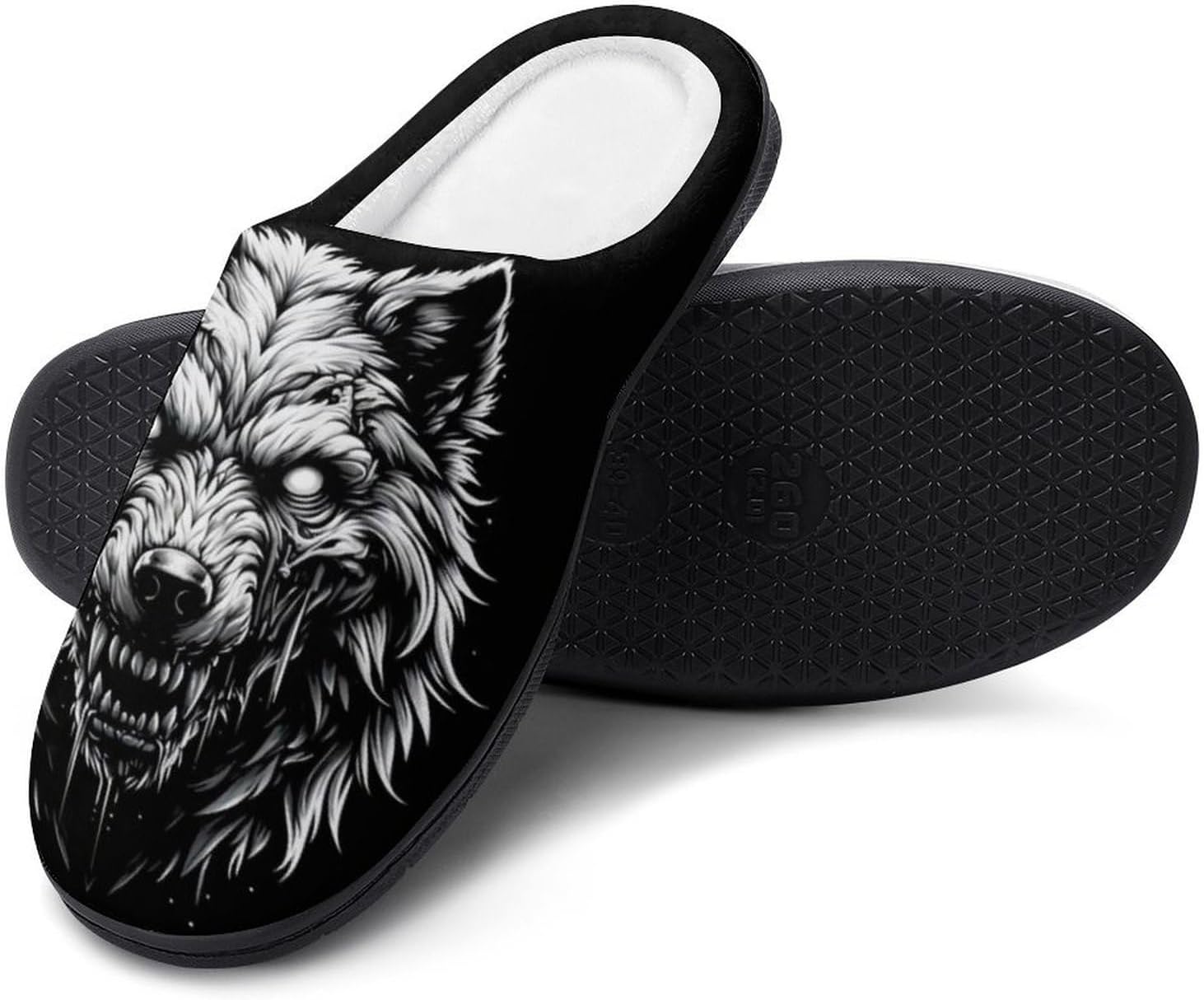 

Тапочки YXHZYHY Viking, мягкие уютные хлопковые тапочки, зимние теплые домашние тапочки с эффектом памяти - зимние подарки, Viking Wolf