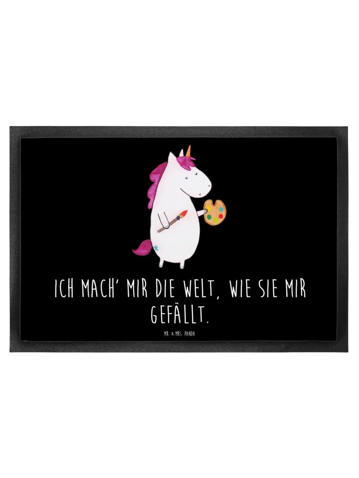 

Коврик для ног Mr. & Mrs. Panda, черный