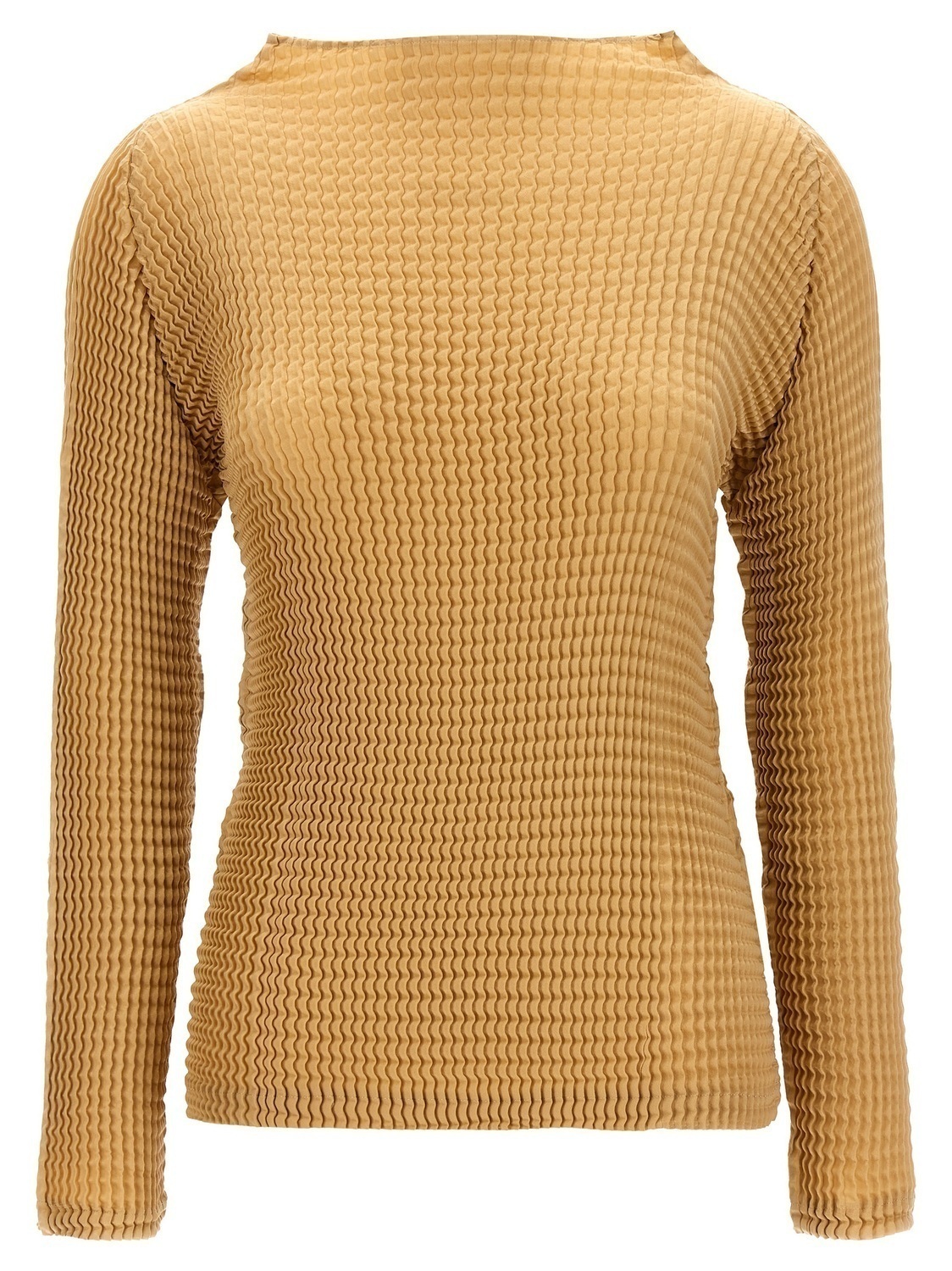 

Блузка с плиссировкой "под замшу" Issey Miyake, бежевый