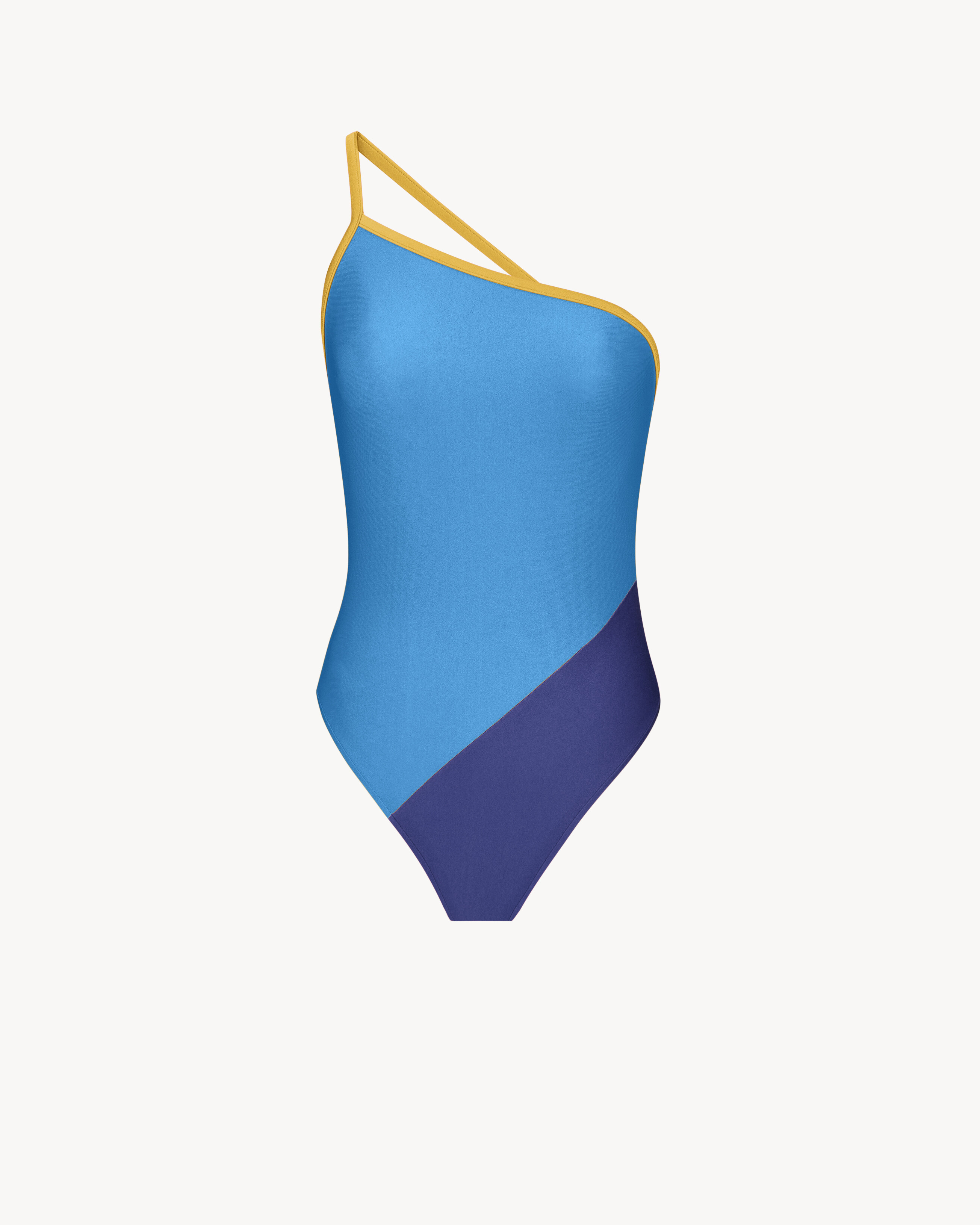 

Купальник на одно плечо Saint Laurent, синий