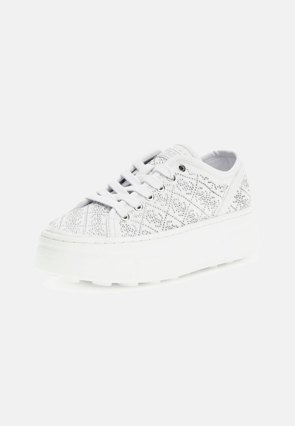 

Кроссовки на шнуровке QUEENY Guess, белый