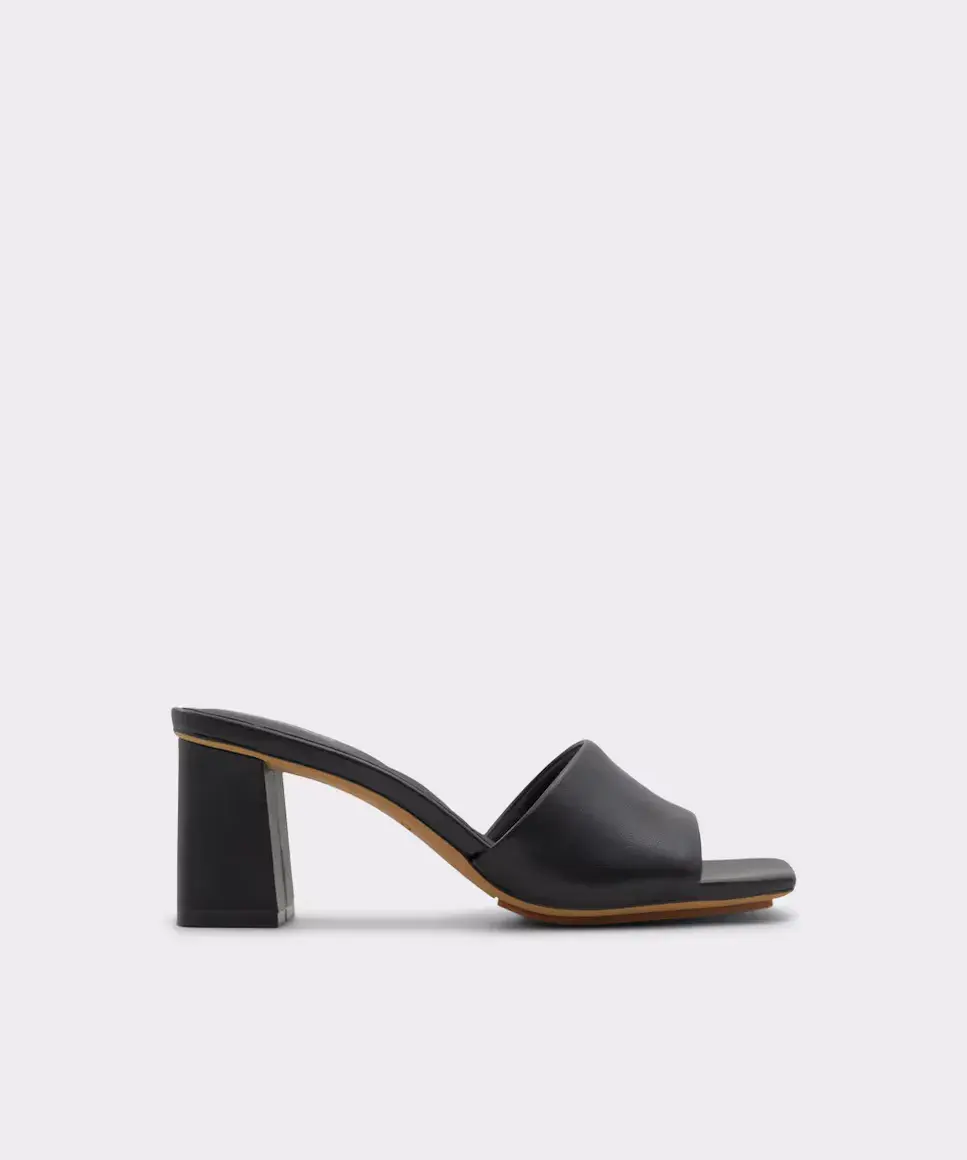 

Женские кожаные мюли с квадратным носком Aldo, черный