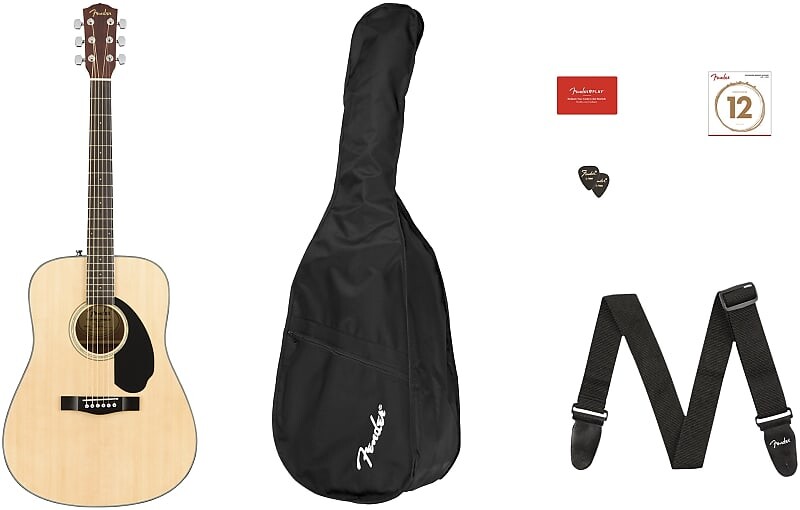 

Акустическая гитара Fender CD-60S Dreadnought Acoustic Guitar Pack V2 Natural