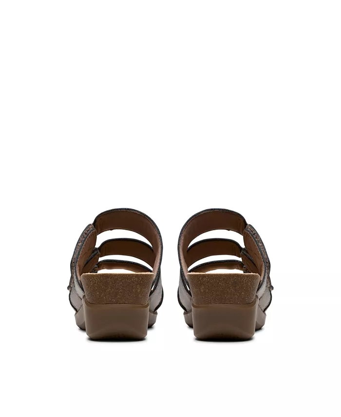 Коллекция Женские Босоножки Calenne Lily на платформе Clarks, коричневый — фото 3