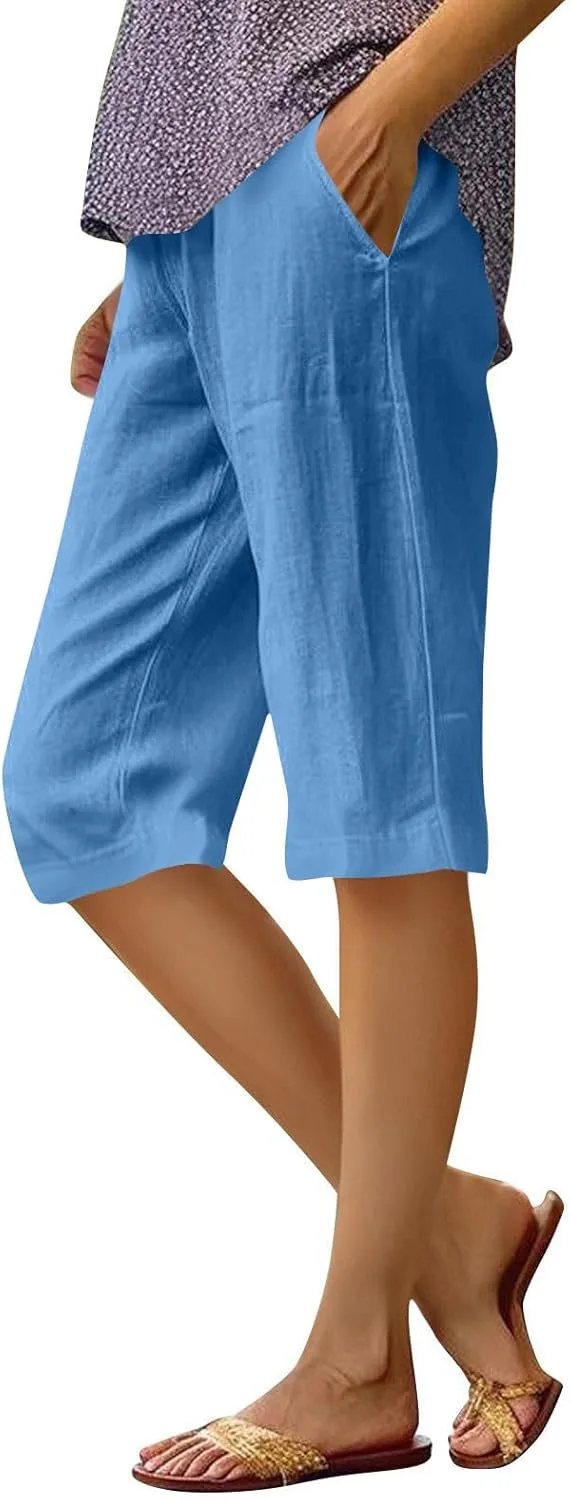 

Капри для женщин: широкие кюлоты с эластичным поясом