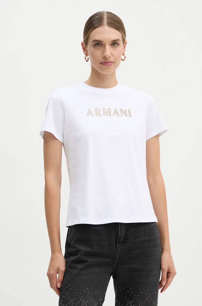 

Хлопковая футболка Armani Exchange, белый