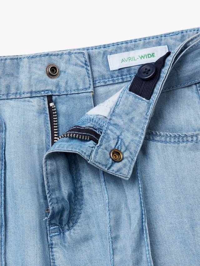 Детские джинсовые брюки с завязками на поясе Benetton, Sky Blue — фото 3