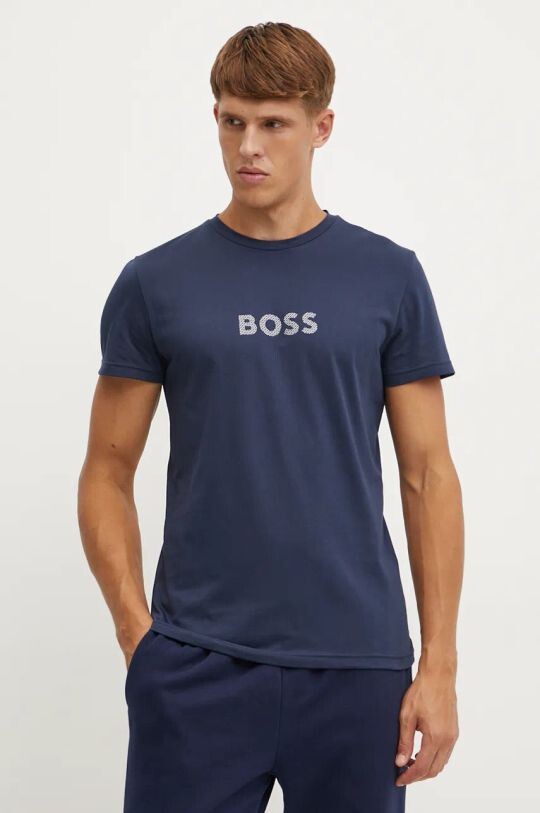 

Хлопковая пляжная футболка Boss, синий