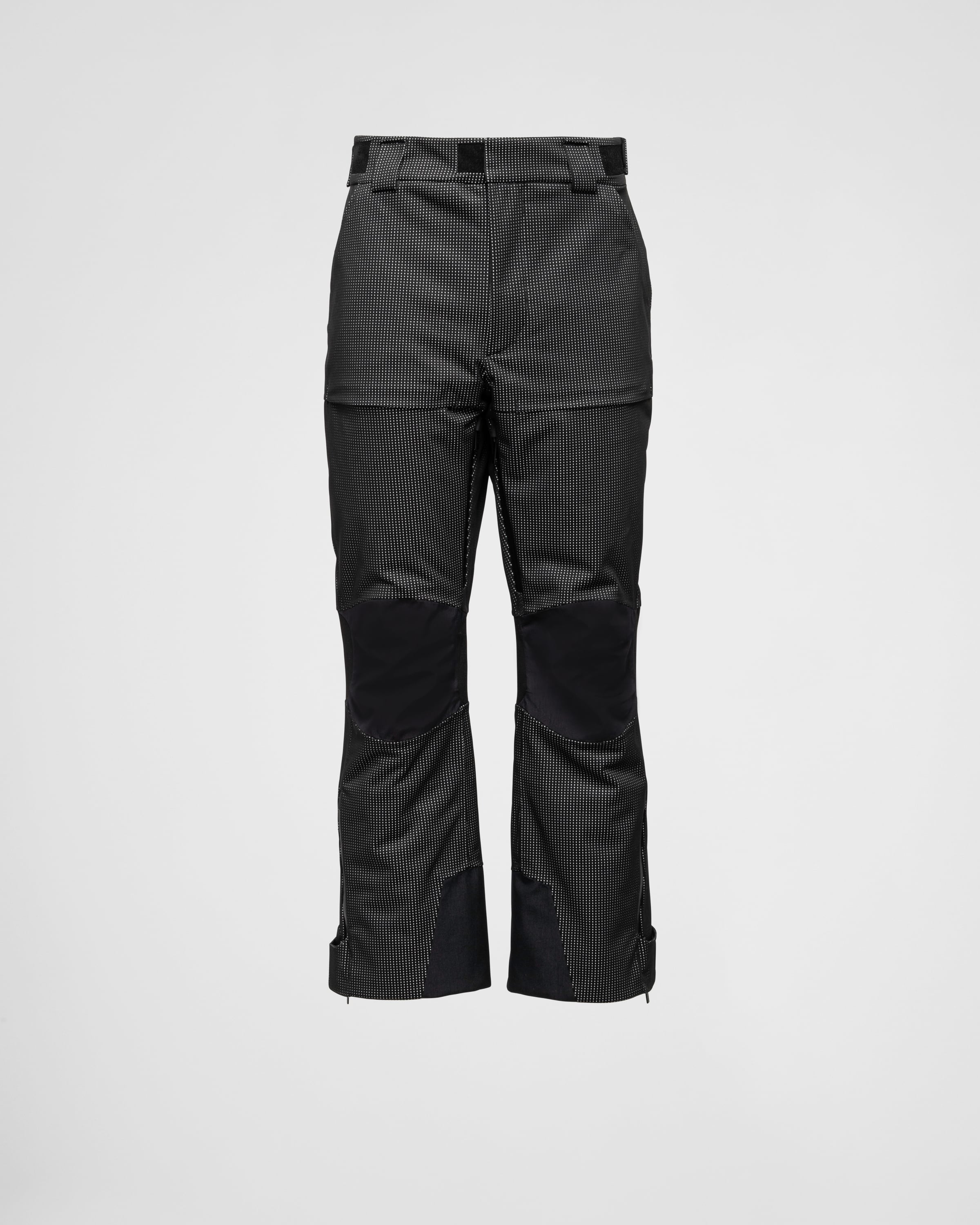 

Лыжные брюки из светоотражающей ткани Prada, черный