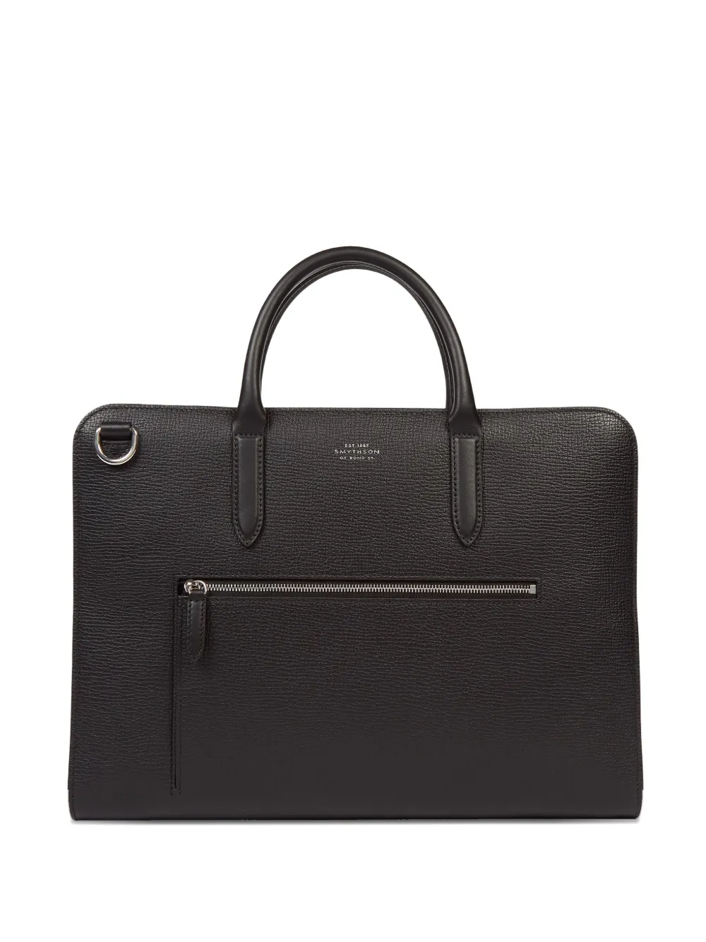 

Портфель Ultra Slim на молнии Smythson, черный