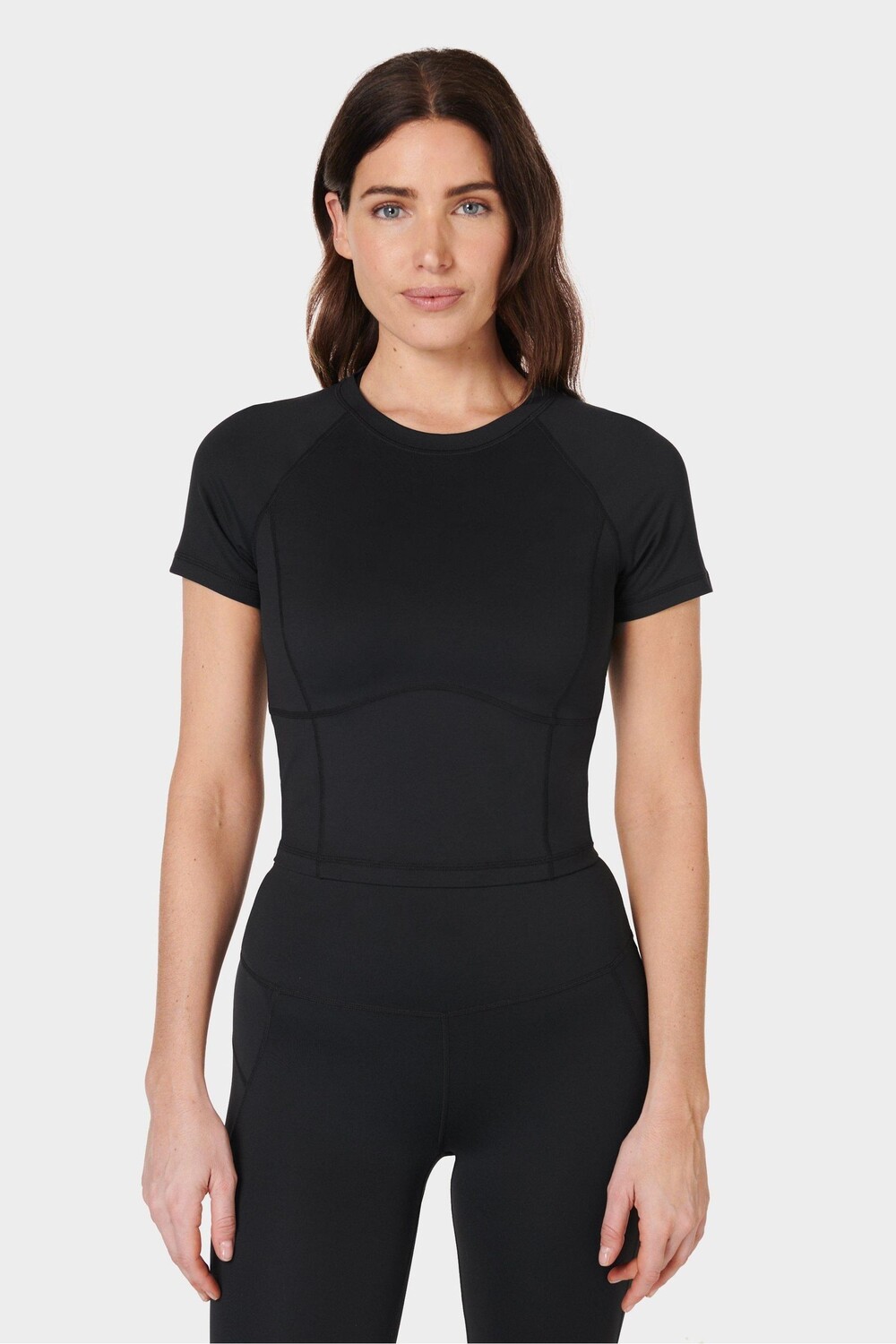 

Укороченная футболка на весь день Sweaty Betty, черный