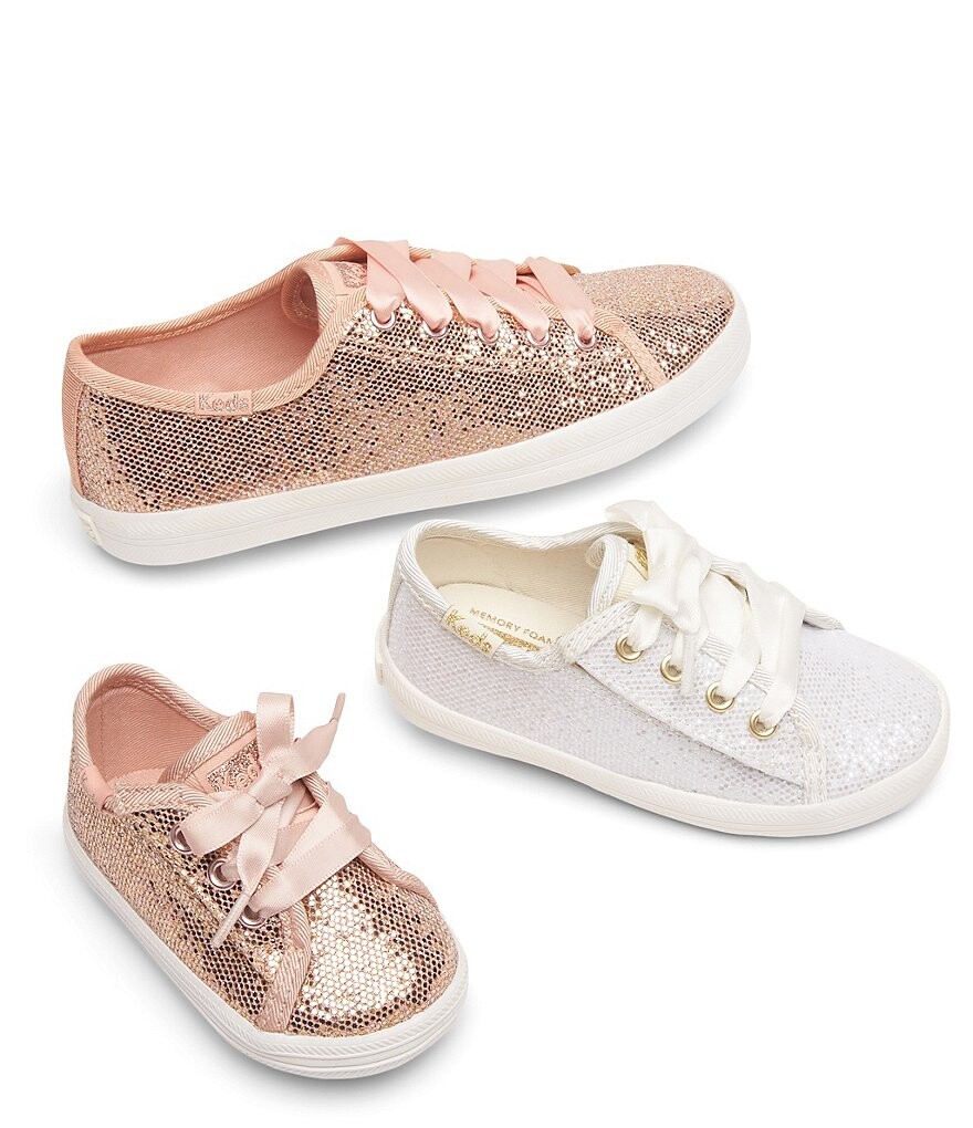 

Блестящие кроссовки Keds Girls' Kickstart Celebrations (молодежь), розовый