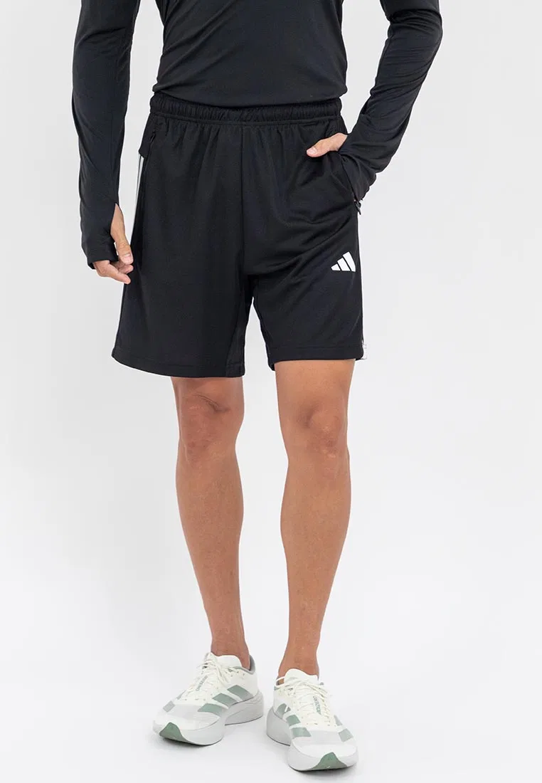 Тренировочные шорты, 18 см, с тремя полосками, Workout Essentials Base, Adidas, белый/черный