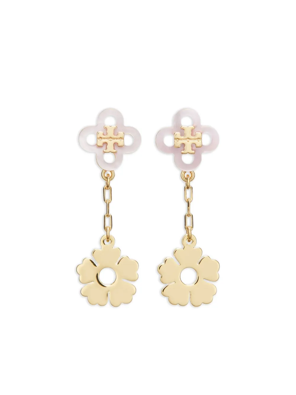 

Серьги в виде клевера Tory Burch, золотой