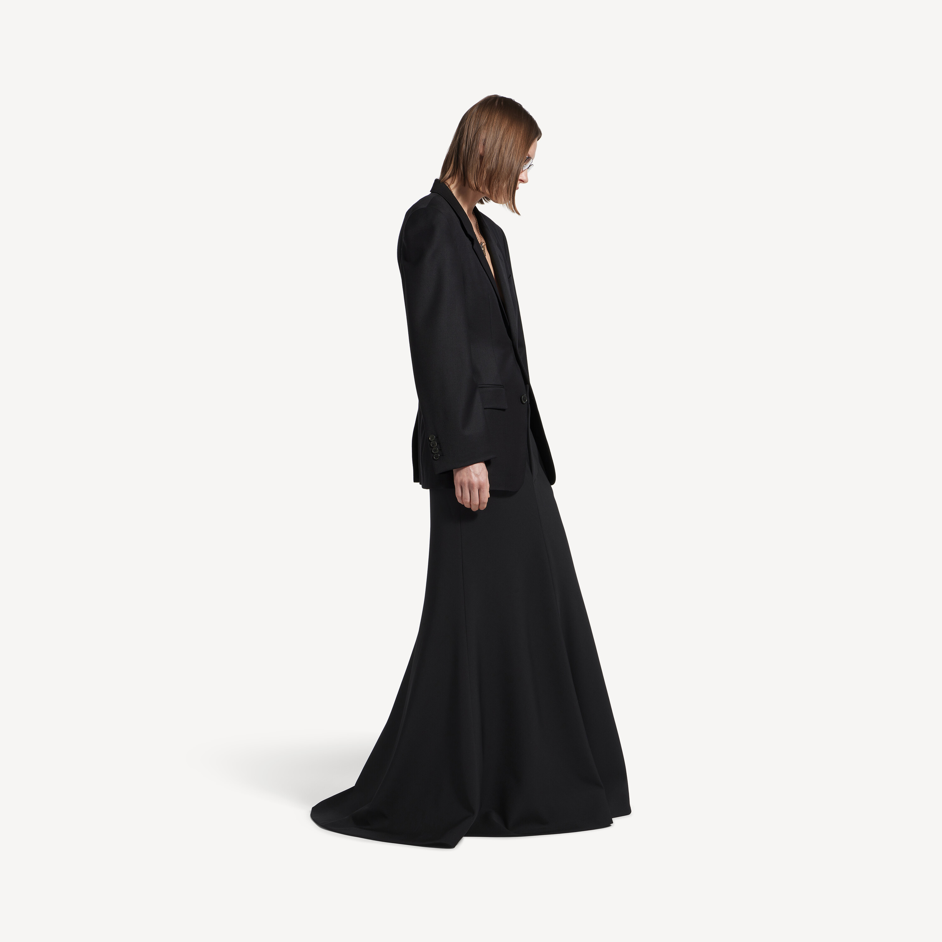 Женский классический приталенный пиджак цвета "новый черный" BALENCIAGA, новый черный — фото 2