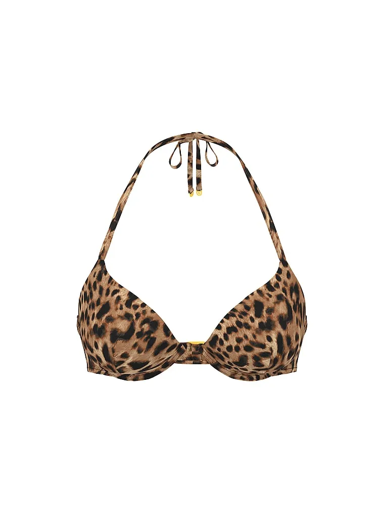 Топ от бикини Victoria'S Secret Swim, эффект пуш-ап, леопардовый принт — фото 3