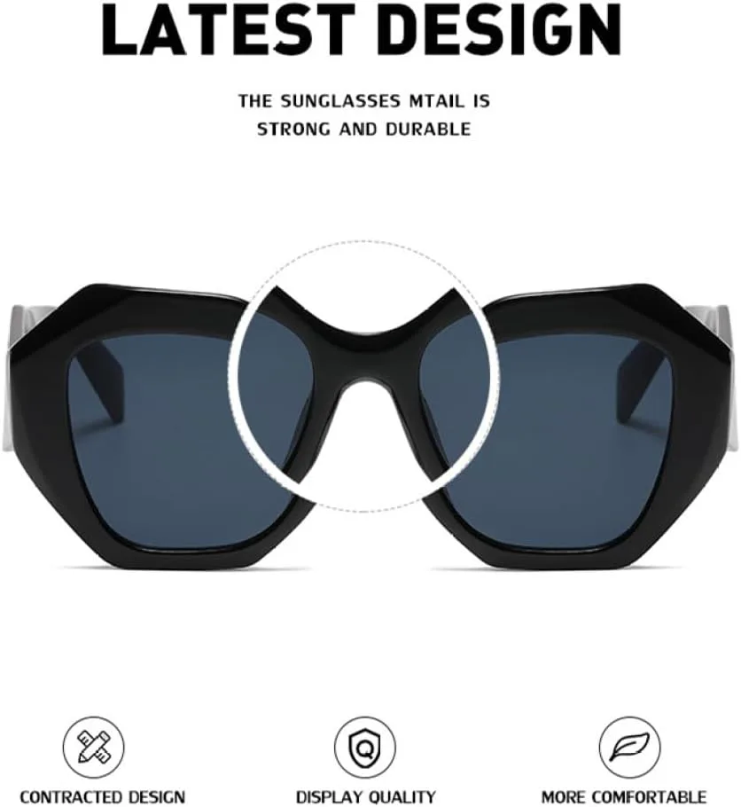 

Солнцезащитные очки в нестандартной оправе, женские, ретро, ​​большая оправа, белые, для кемпинга или путешествий, с защитой от УФ-излучения UV400 LANGSER, Blue