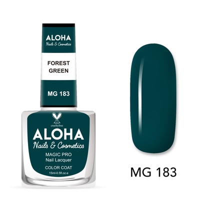 

Лак для ногтей Magic Pro 15 мл - Mg 183 / Лесной зеленый Aloha Nails & Cosmetics