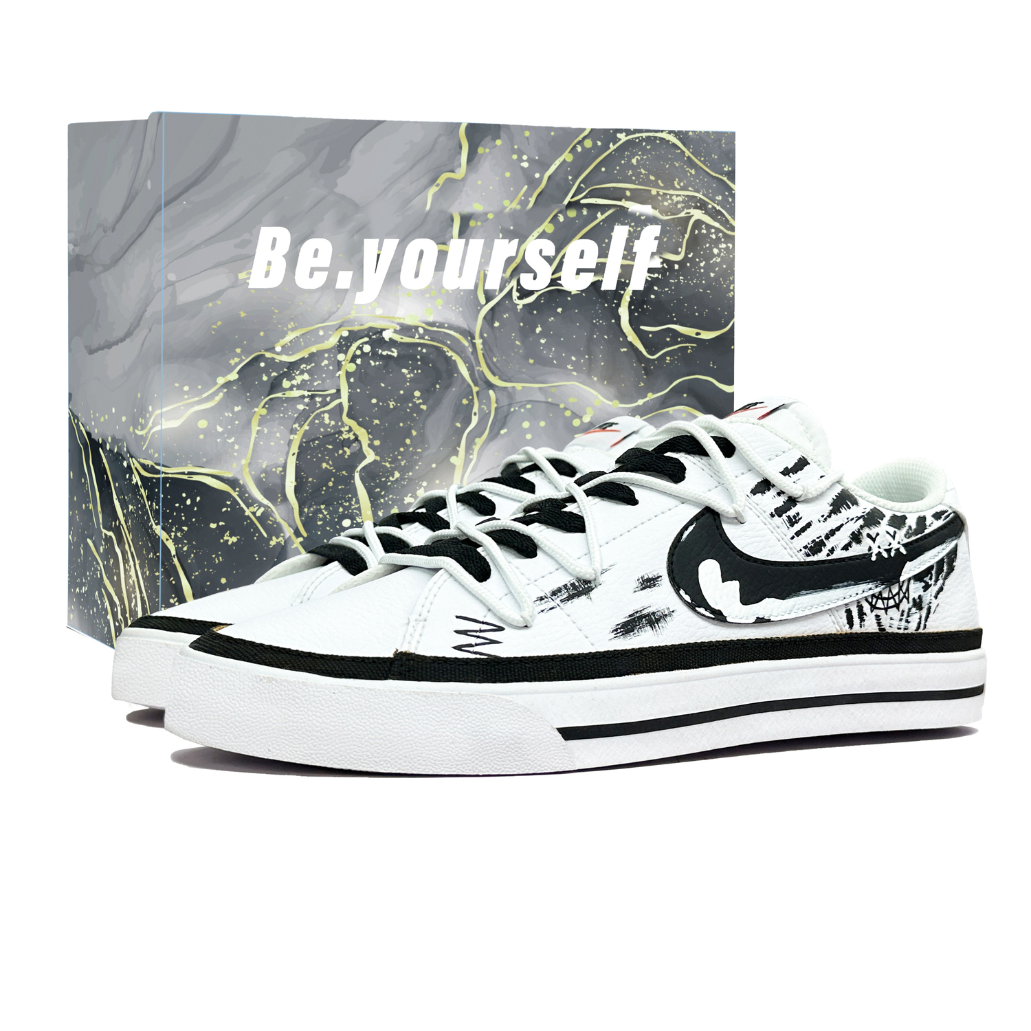 

Nike Кроссовки для скейтбординга Court Legacy Matte Abyss Abrasion Resistant Balance Low top, унисекс, черный