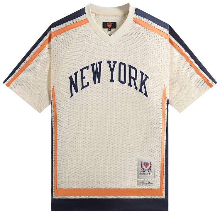 

Топ Kith For The New York Knicks Mesh Leon Top 'Sandrift', кремовый