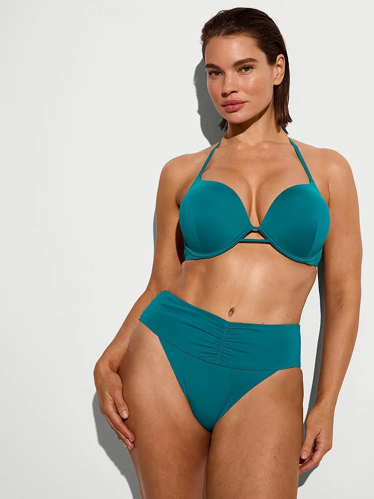 Топ от бикини Victoria'S Secret Swim, эффект пуш-ап, синий