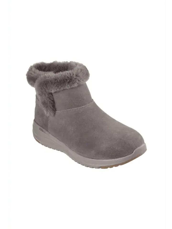 Ботинки женские Skechers из овчины, серый