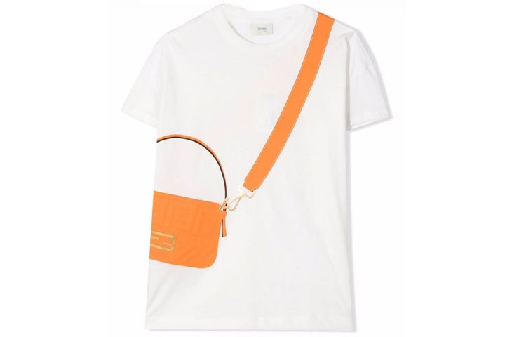 

Футболка детская FENDI, оранжевая