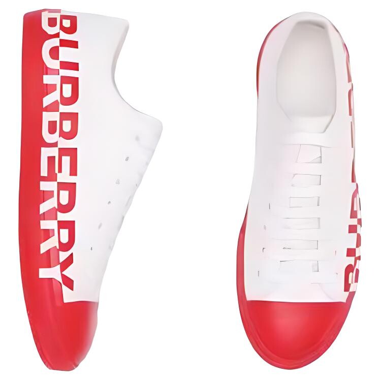 Кроссовки Burberry Skateboarding, белый / красный — фото 3