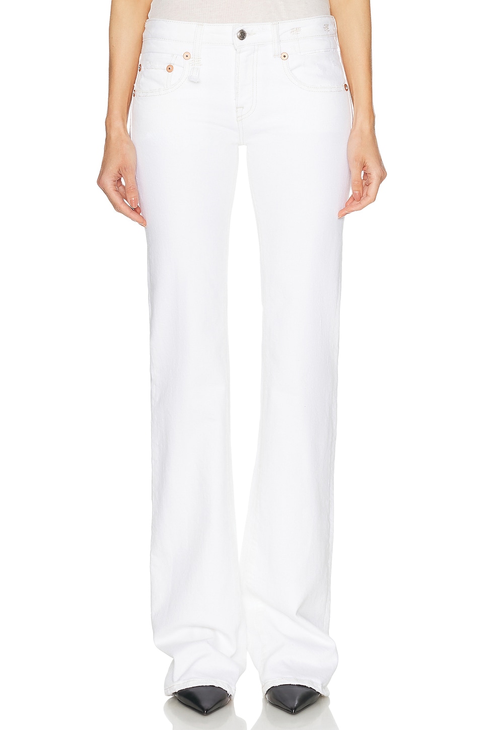 

Брюки-клеш для мальчиков R13, Aerin White Stretch