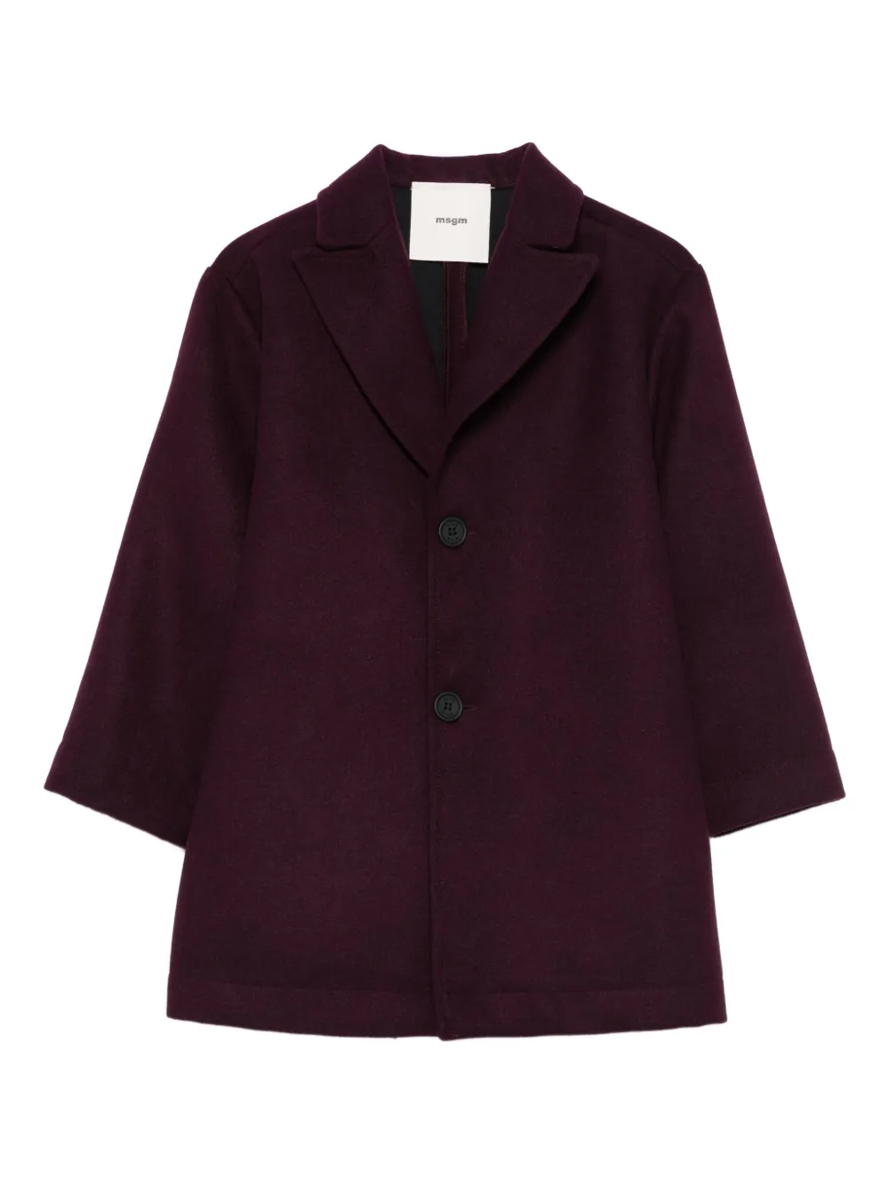 

Однобортное пальто MSGM Kids, красный