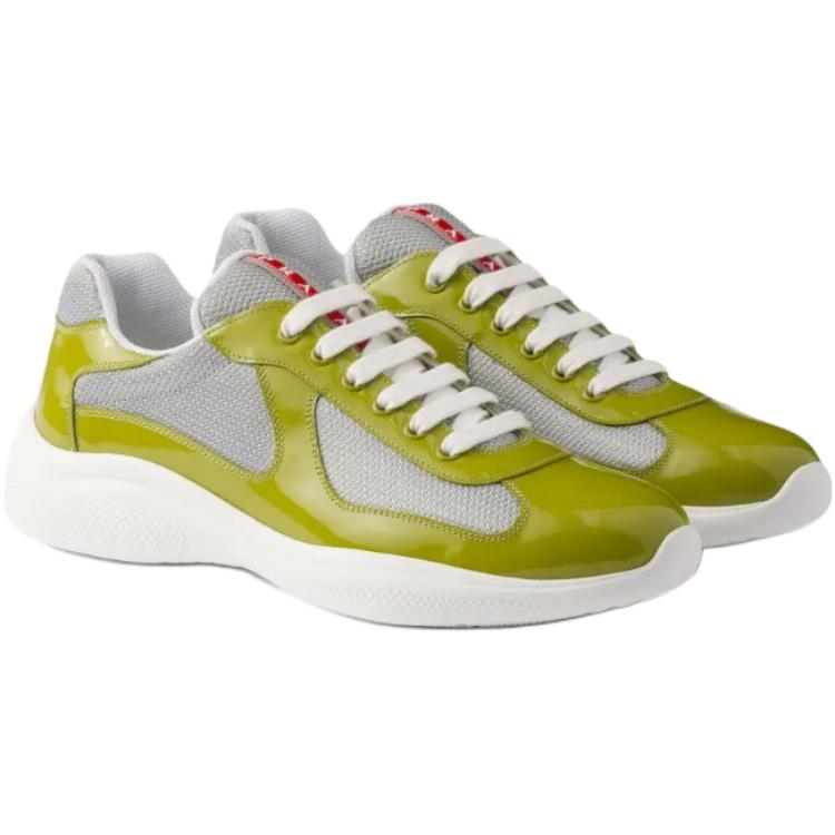 America's Cup Low top повседневные мужские туфли лаймовый PRADA, Original Shoe Box Included — фото 4