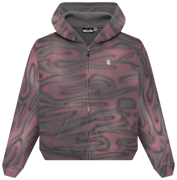 

Худи Hellstar Path to Paradise Airbrush Zip-Up Hoodie 'Pink', розовый
