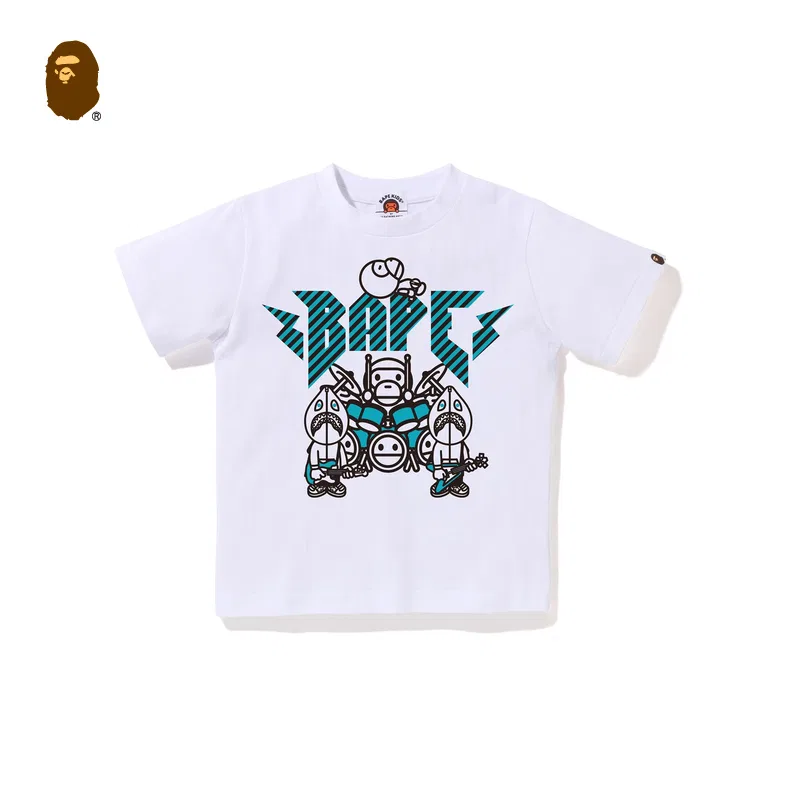 Футболка детская A Bathing Ape белая — фото 2
