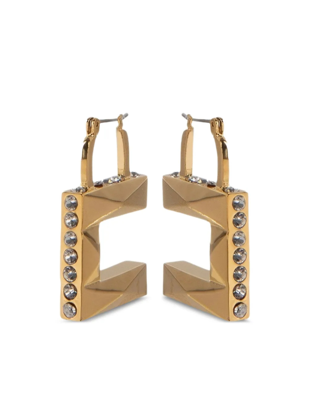 

Геометрические серьги Elisabetta Franchi, украшенные кристаллами, золотой