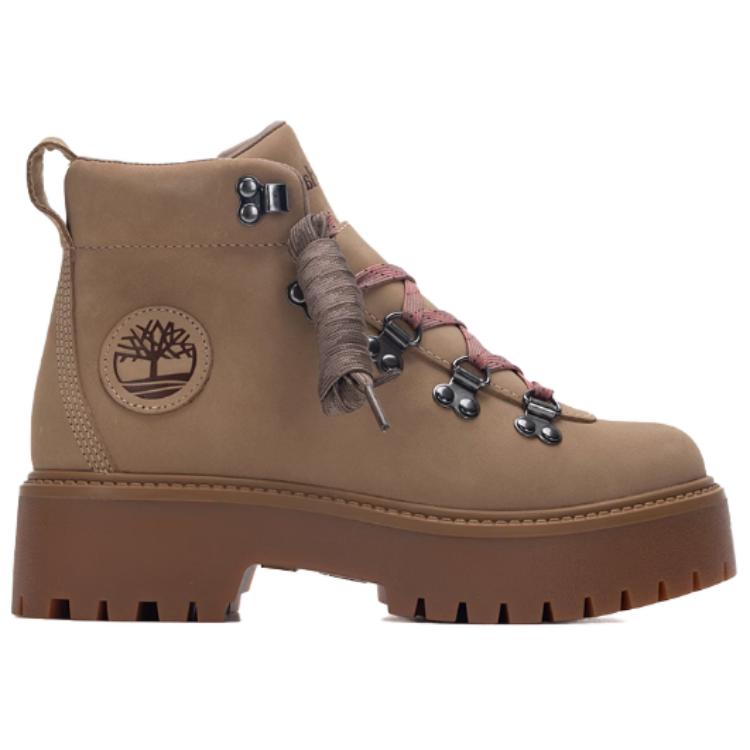 Ботинки кожаные женские Timberland, коричневый — фото 2