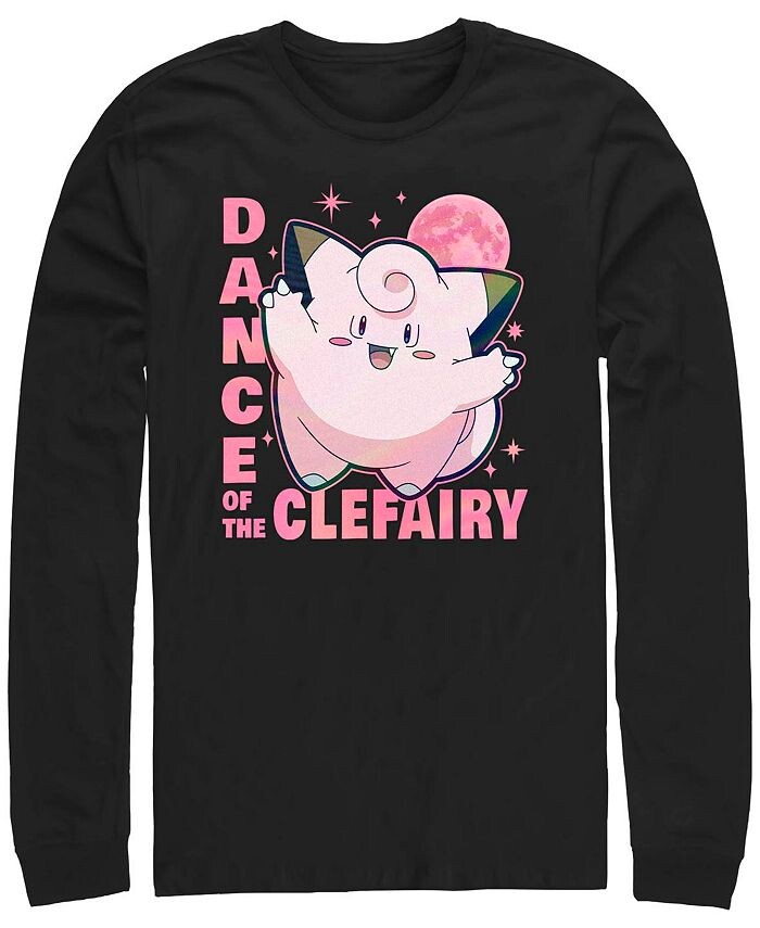 

Мужская футболка с длинным рукавом Clefairy Dance Fifth Sun, черный