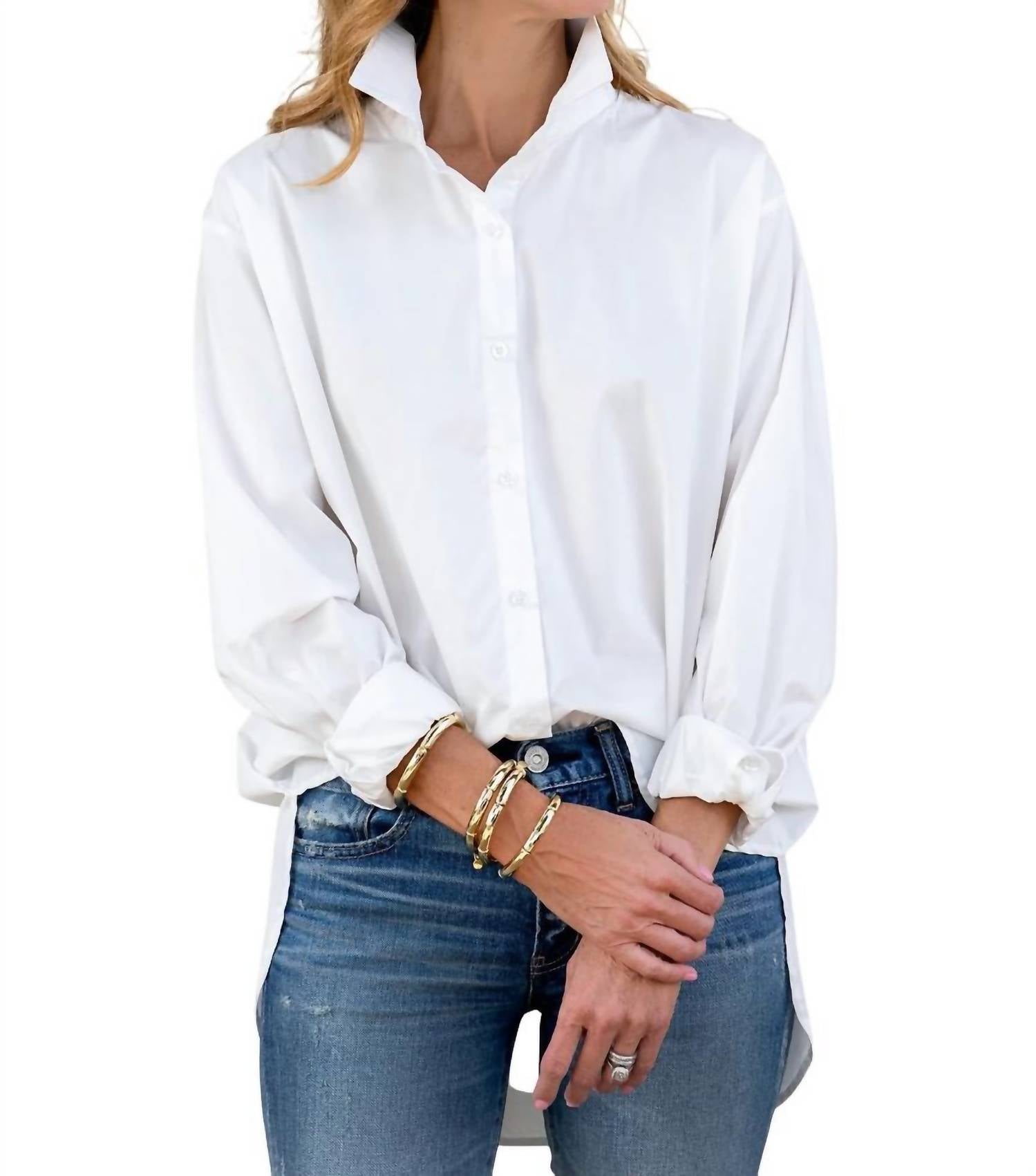 

Рубашка Everyday Word Preppy Dream в белом цвете Caryn Lawn