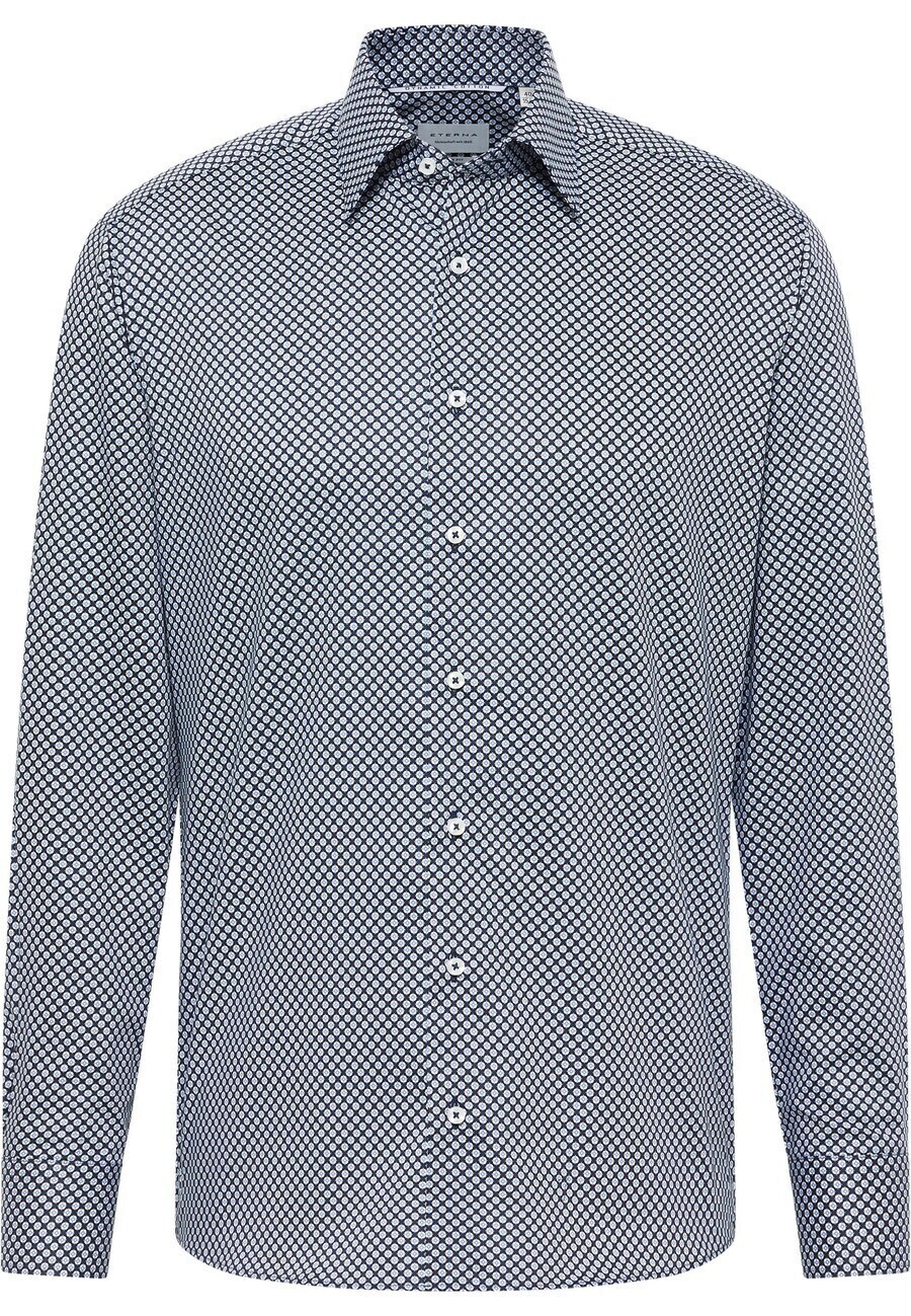 

Рубашка Slim Fit на пуговицах ETERNA, темно-синий/светло-синий