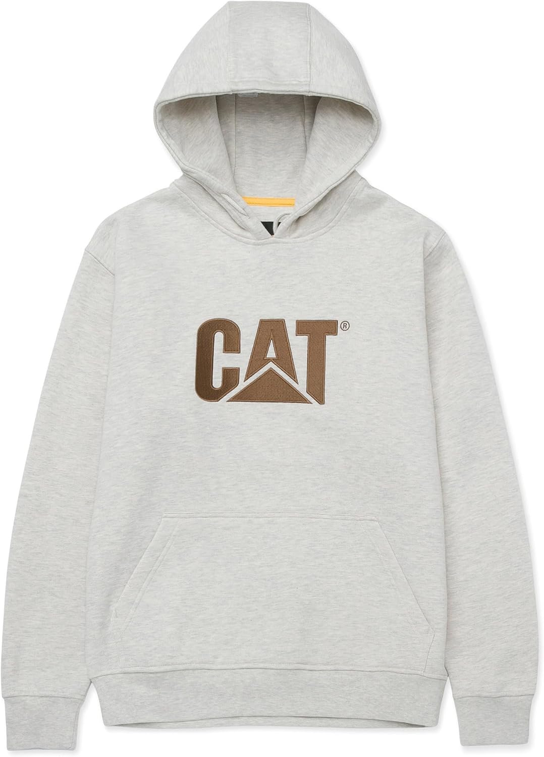 

Толстовка мужская Caterpillar с вышитым логотипом CAT спереди, системой управления шнурками S3 и карманом-мешочком, Cream Heather