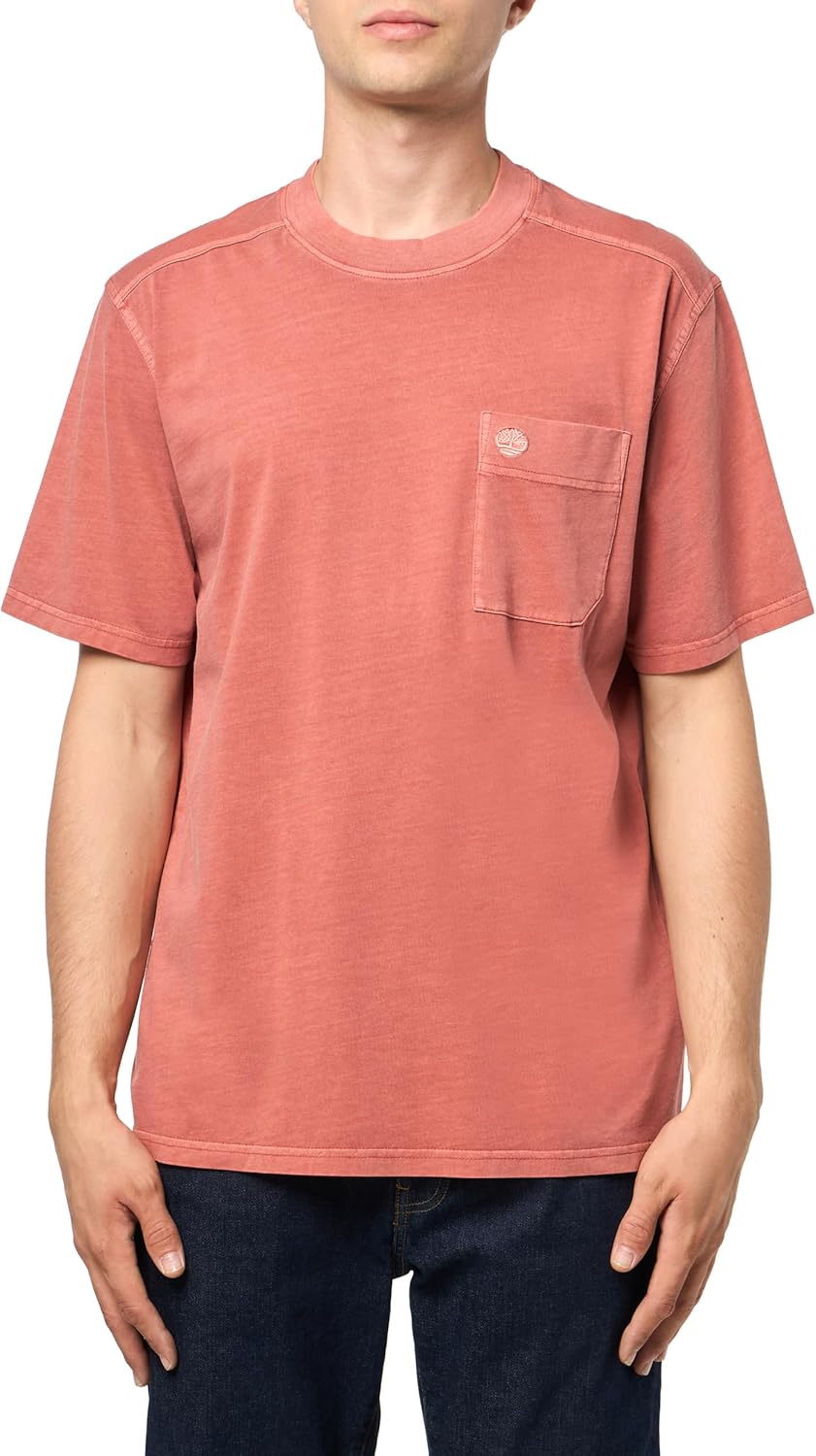 

Мужская футболка Timberland Merrymack River Garment Dye с нагрудным карманом, Burnt Henna