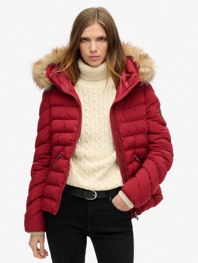 

Утепленная куртка с капюшоном из искусственного меха Superdry, Stanton Red